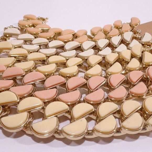 Lee Angel  Half-Moon Howlite and Steel bracelet NWT $198.00 CRM gold Neiman Marc - Picture 5 of 8